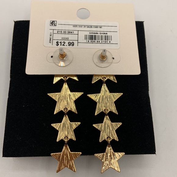 Sugarfix by Baublebar Gold Rhinestone Iridescent Star Earrings New with tags! - Picture 4 of 4